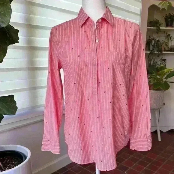 GAP Tops - GAP Women´s Tunic Top Blouse, Size XS Novelty Print Long Sleeve 100% Cotton
